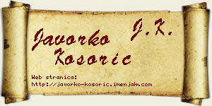 Javorko Kosorić vizit kartica